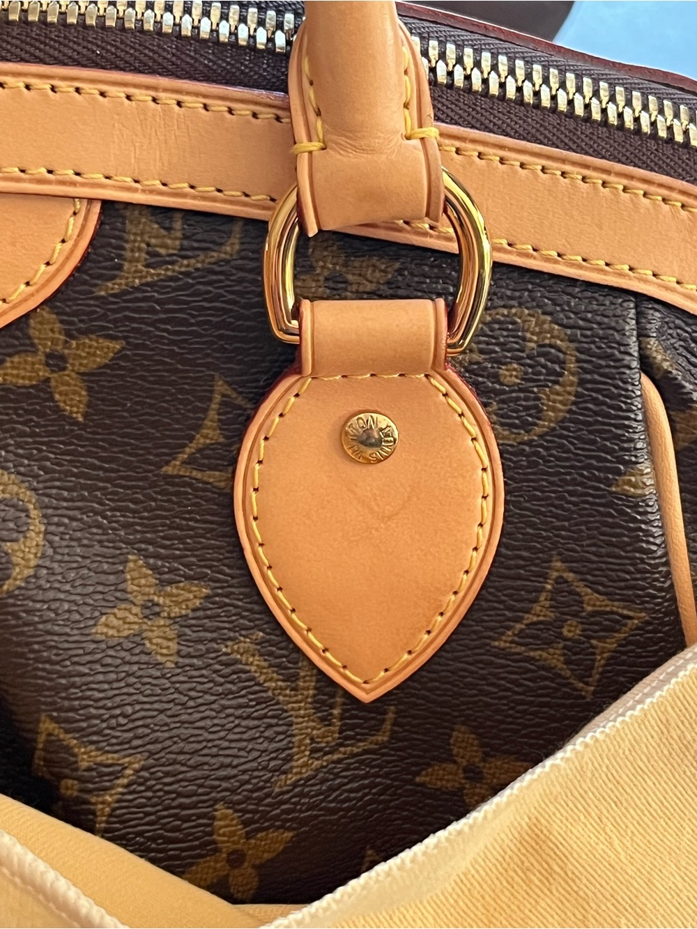 Louis Vuitton Tivoli PM Monogram Canvas Brown & Vachetta Leather Satchel - Picture 7 of 11